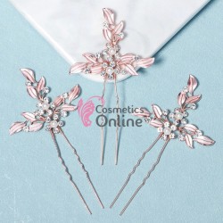 Ac metalic pentru par ACM063BB Bronz cu cristale 